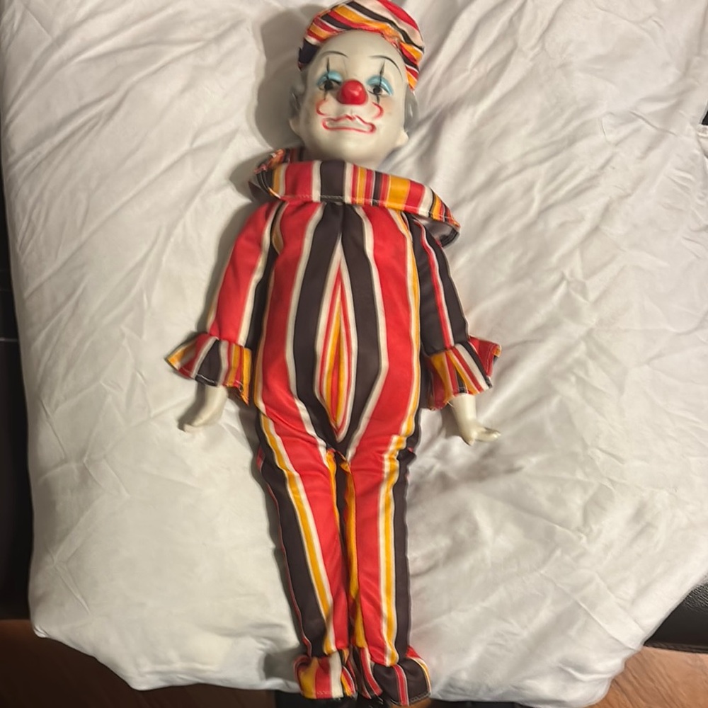 Striped Clown Doll Costume